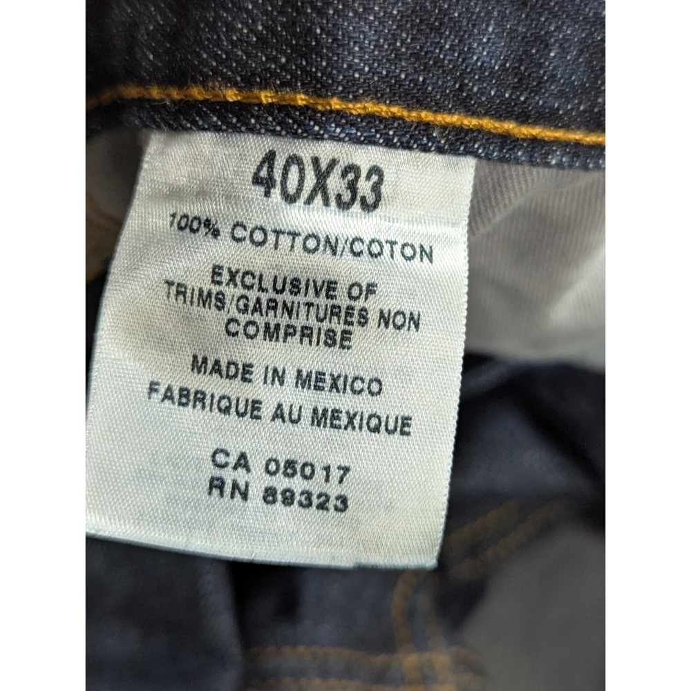 Roots Mens Straight Leg Denim Jeans 40x33 Dark Wash Blue - Picture 7 of 12